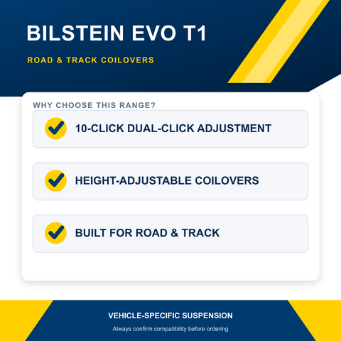 Bilstein EVO T1 benefits - Bilstein ET1 (48-303538) - Audi RS5 F5 49mm, EVO T1